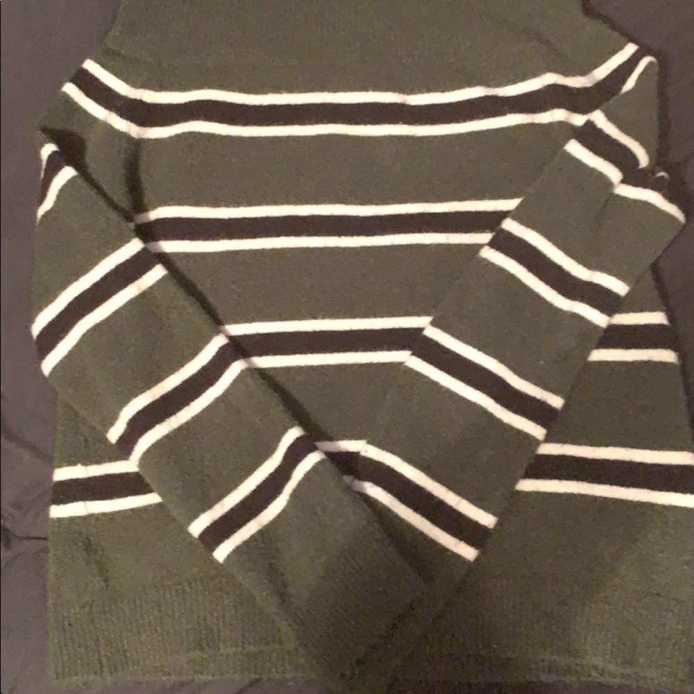 Ci Sono Green striped sweater